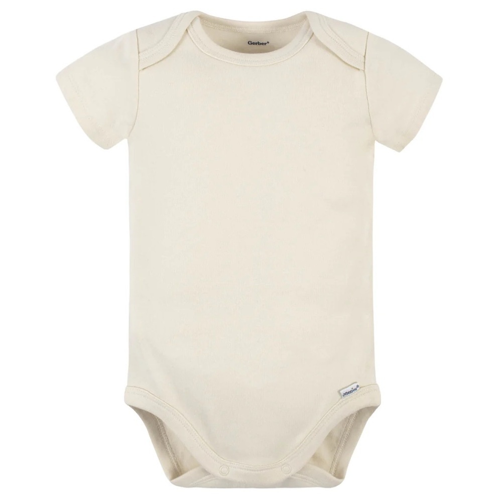 Gerber Tan Short Sleeve Onesie Bodysuit